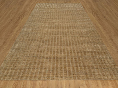 Brown 9'11" x 14'0" Modern and Contemporary Handloom Wool Rug - Sku: O092192