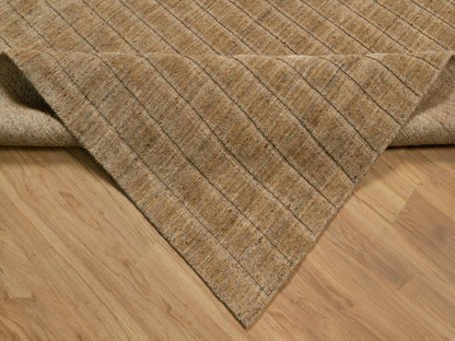 Brown 9'11" x 14'0" Modern and Contemporary Handloom Wool Rug - Sku: O092192