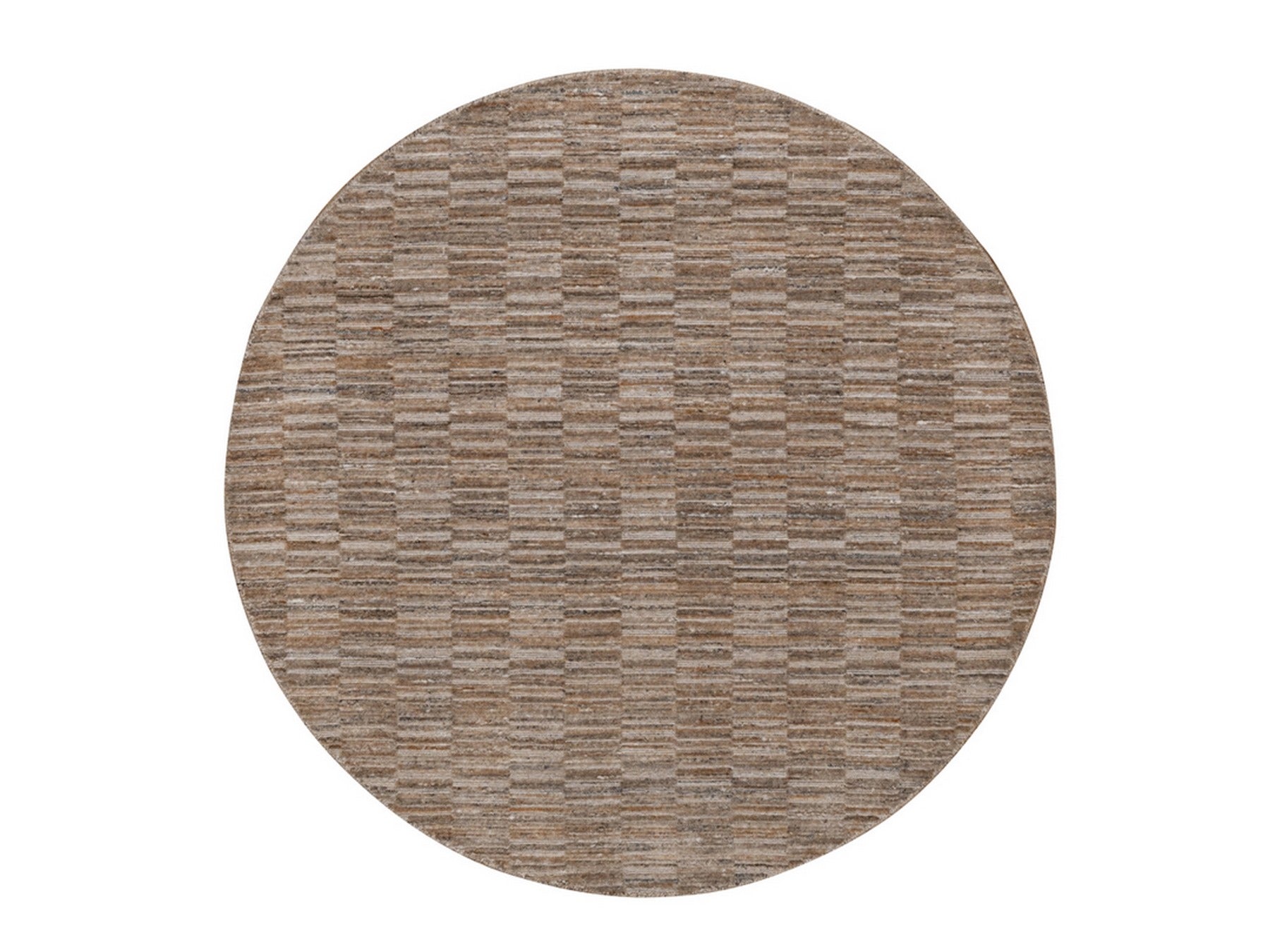 Brown 6'0" x 6'0" Modern and Contemporary Handloom Polyester Rug - Sku: O092194