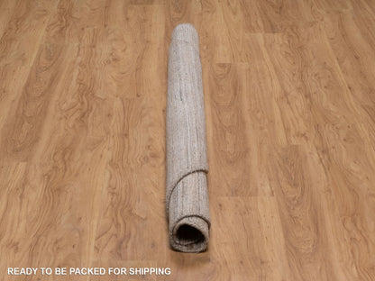 Brown 6'0" x 6'0" Modern and Contemporary Handloom Polyester Rug - Sku: O092194