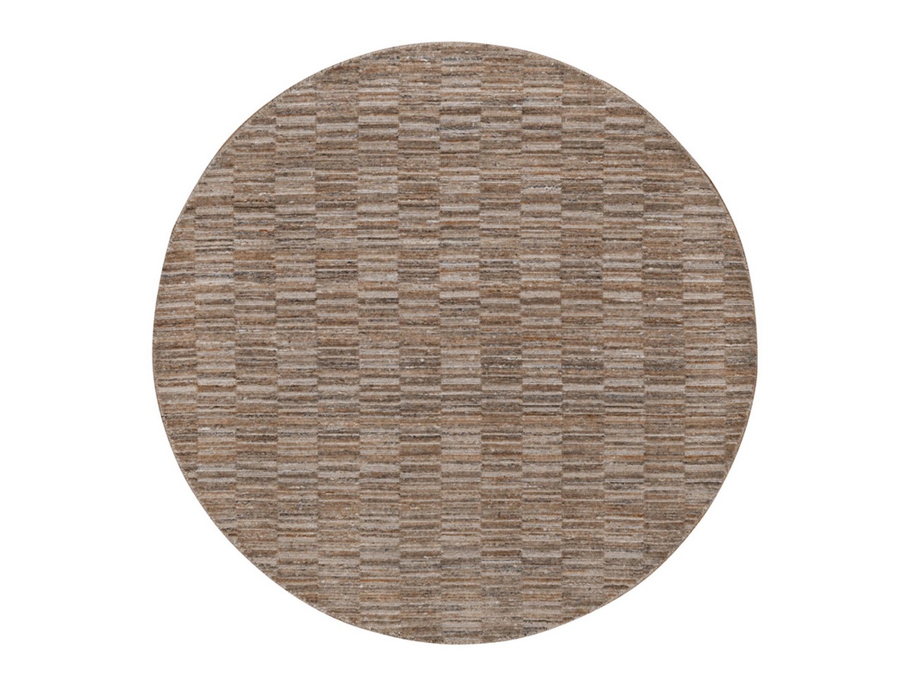 Brown 6'0" x 6'0" Modern and Contemporary Handloom Polyester Rug - Sku: O092195