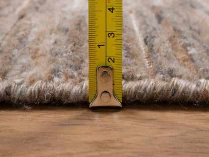 Brown 6'0" x 6'0" Modern and Contemporary Handloom Polyester Rug - Sku: O092195