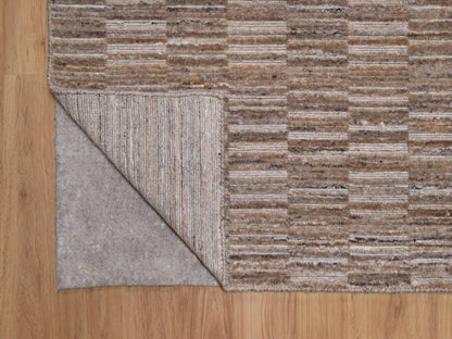 Brown 8'1" x 10'0" Modern and Contemporary Handloom Polyester Rug - Sku: O092196