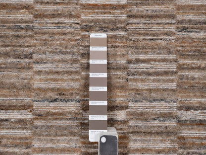 Brown 8'1" x 10'0" Modern and Contemporary Handloom Polyester Rug - Sku: O092196