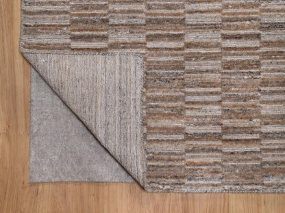 Brown 8'0" x 10'0" Modern and Contemporary Handloom Polyester Rug - Sku: O092197