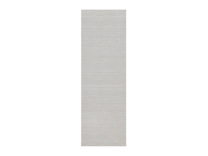 Modern / Contemporary hand-knotted polyester runner in Ivory, 2'7" x 8' — SKU O092198