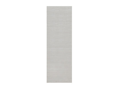 Modern / Contemporary hand-knotted polyester runner in Ivory, 2'8" x 8' — SKU O092199