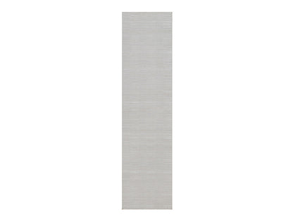 Modern / Contemporary hand-knotted polyester runner in Ivory, 2'6" x 10' — SKU O092201