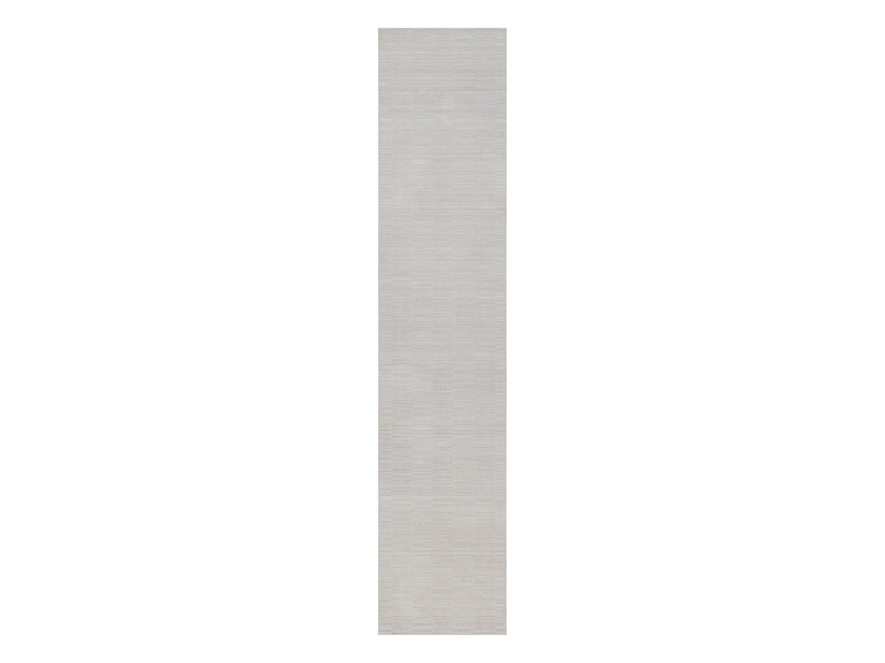 Ivory 2'6" x 12'1" Modern and Contemporary Handloom Polyester Rug - Sku: O092202