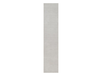 Ivory 2'6" x 12'1" Modern and Contemporary Handloom Polyester Rug - Sku: O092202