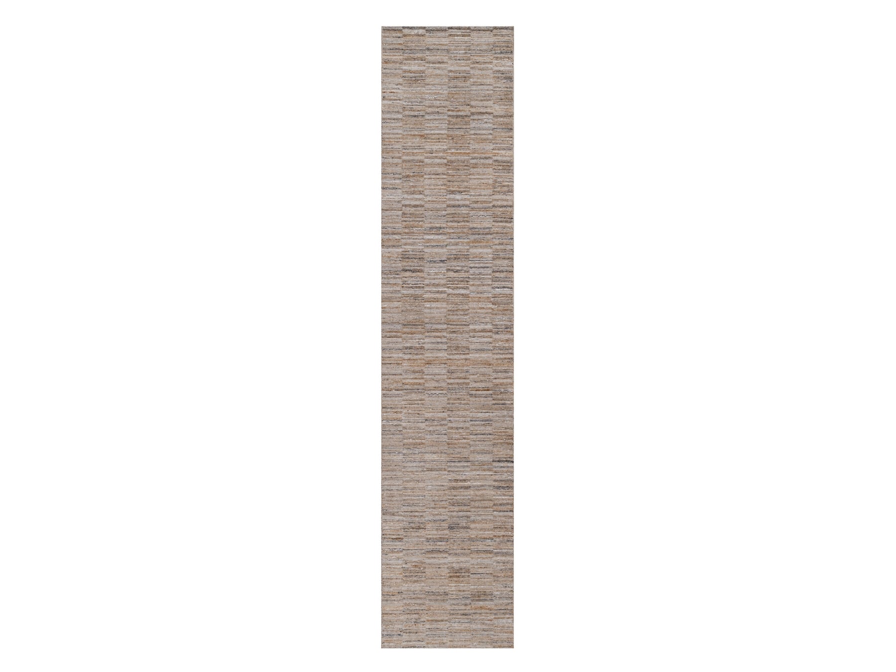 Brown 2'7" x 12'0" Modern and Contemporary Handloom Polyester Rug - Sku: O092206