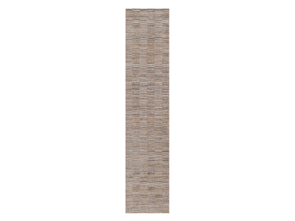 Brown 2'7" x 12'0" Modern and Contemporary Handloom Polyester Rug - Sku: O092206