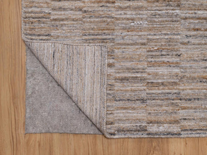 Brown 2'7" x 12'0" Modern and Contemporary Handloom Polyester Rug - Sku: O092206