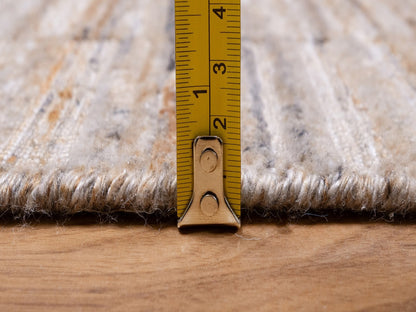 Brown 2'7" x 12'0" Modern and Contemporary Handloom Polyester Rug - Sku: O092206