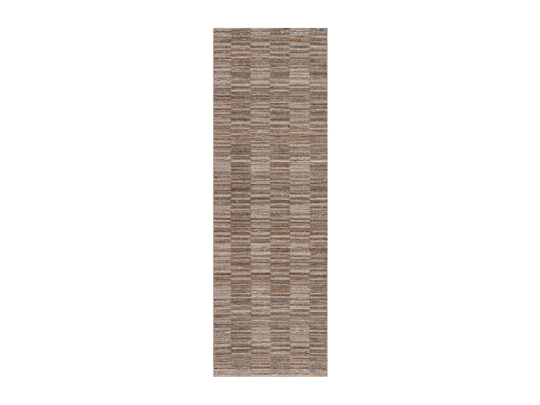 Brown 2'7" x 8'0" Modern and Contemporary Handloom Polyester Rug - Sku: O092207