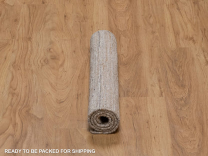 Brown 2'0" x 3'0" Modern and Contemporary Handloom Polyester Rug - Sku: O092209