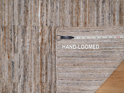 Brown 2'0" x 3'0" Modern and Contemporary Handloom Polyester Rug - Sku: O092209