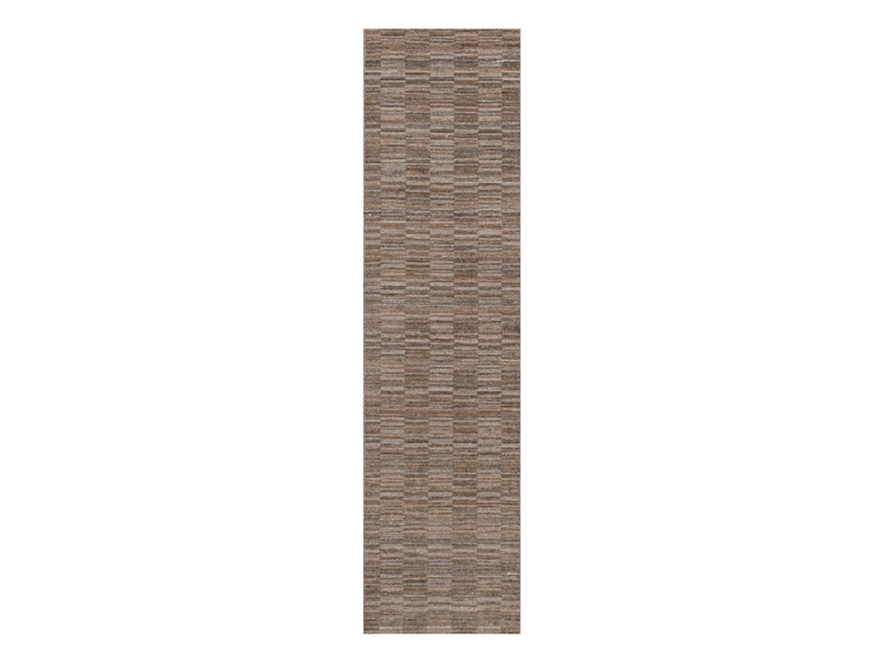 Brown 2'7" x 10'0" Modern and Contemporary Handloom Polyester Rug - Sku: O092212