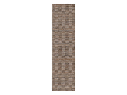 Brown 2'7" x 10'0" Modern and Contemporary Handloom Polyester Rug - Sku: O092212