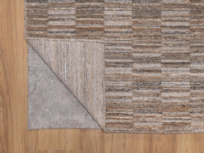 Brown 2'7" x 10'0" Modern and Contemporary Handloom Polyester Rug - Sku: O092212