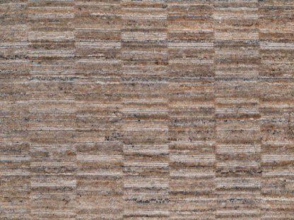 Brown 2'7" x 10'0" Modern and Contemporary Handloom Polyester Rug - Sku: O092212