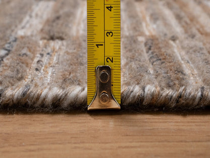 Brown 2'7" x 10'0" Modern and Contemporary Handloom Polyester Rug - Sku: O092212