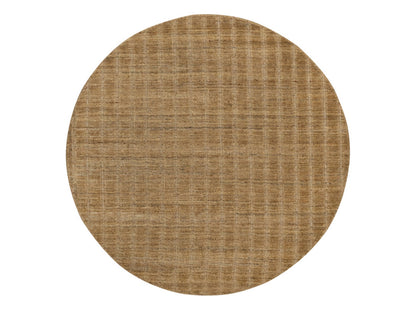 Brown 6'0" x 6'0" Modern and Contemporary Handloom Wool Rug - Sku: O092213