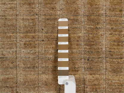 Brown 6'0" x 6'0" Modern and Contemporary Handloom Wool Rug - Sku: O092214