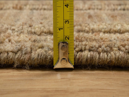 Brown 6'0" x 6'0" Modern and Contemporary Handloom Wool Rug - Sku: O092214