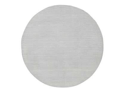 Modern / Contemporary hand-knotted polyester rug in Ivory, 5' x 5' — SKU O092221