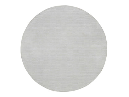 Modern / Contemporary hand-knotted polyester rug in Ivory, 6' x 6' — SKU O092223