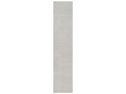 Modern / Contemporary hand-knotted polyester runner in Ivory, 2'6" x 11'11" — SKU O092224