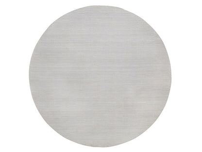 Modern / Contemporary hand-knotted wool rug in Ivory, 8' x 8' — SKU O092226