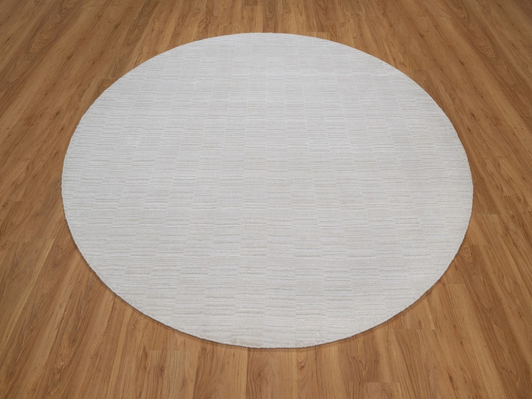 Modern / Contemporary hand-knotted wool rug in Ivory, 8' x 8' — SKU O092226 (view 2)