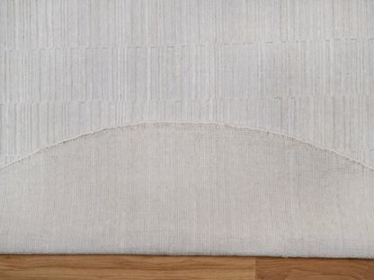 Modern / Contemporary hand-knotted wool rug in Ivory, 8' x 8' — SKU O092226 (view 4)