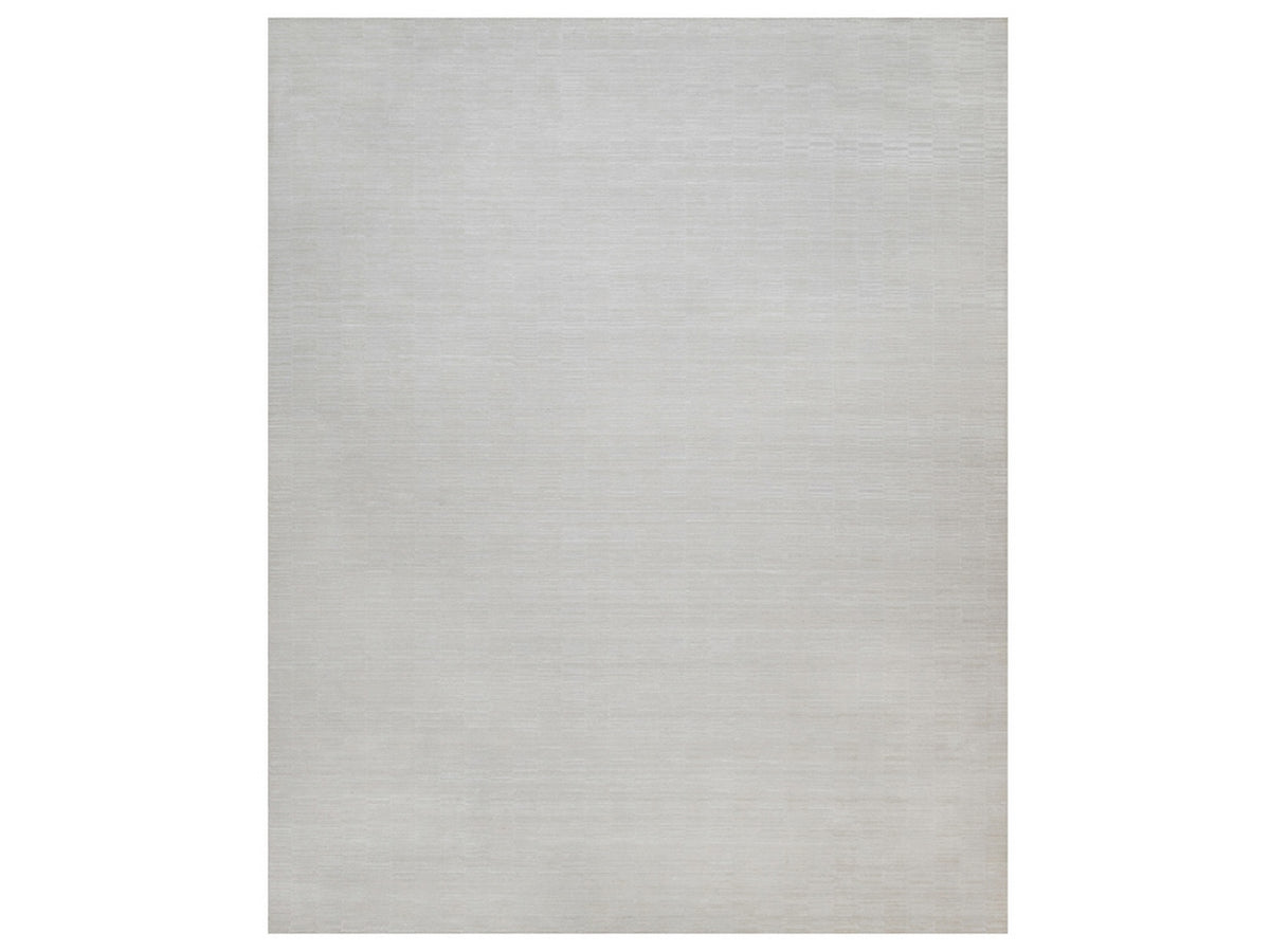 Modern / Contemporary hand-knotted polyester rug in Ivory, 12'1" x 15' — SKU O092227