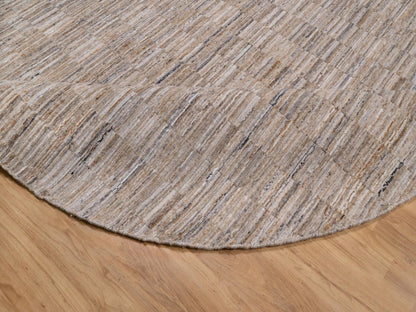 Brown 8'0" x 8'0" Modern and Contemporary Handloom Polyester Rug - Sku: O092229