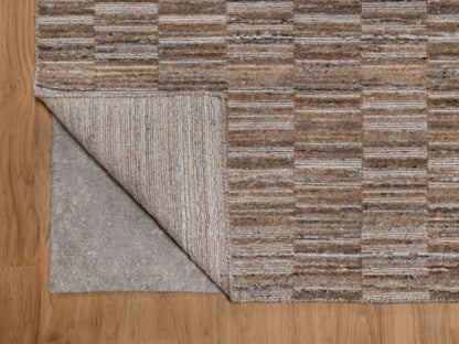 Brown 9'1" x 12'0" Modern and Contemporary Handloom Polyester Rug - Sku: O092230
