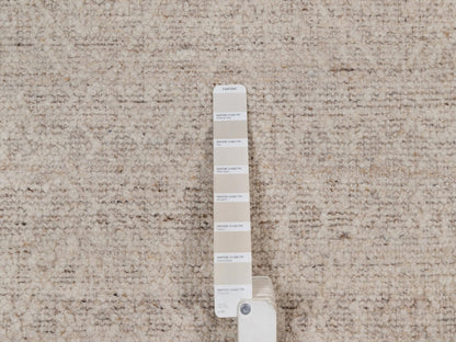 Brown 2'5" x 8'2" Modern and Contemporary Hand knotted Wool Rug - Sku: O092234