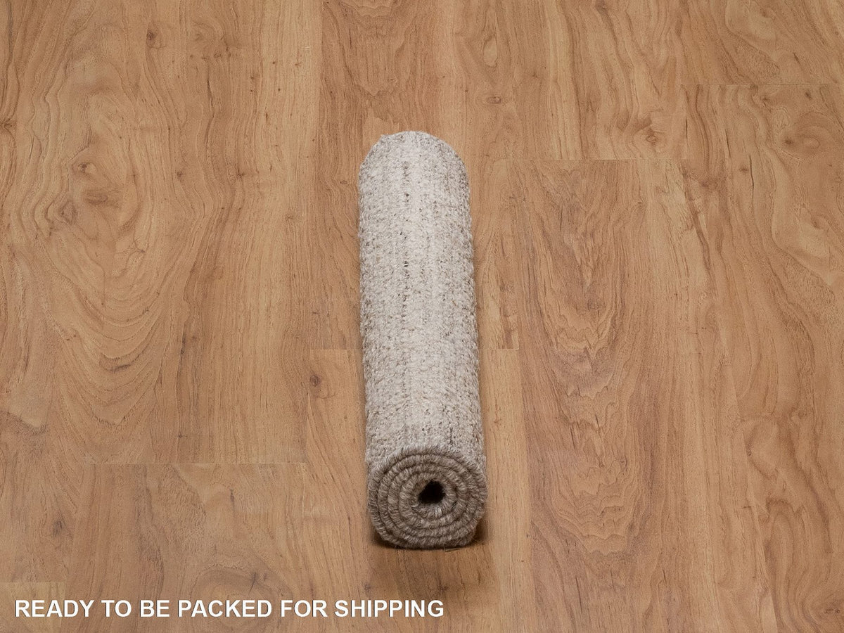 Modern / Contemporary hand-knotted wool rug in Brown, 2' x 3'1" — SKU O092237 (view 6)