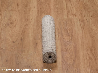 Modern / Contemporary hand-knotted wool rug in Brown, 2' x 3'1" — SKU O092237 (view 6)