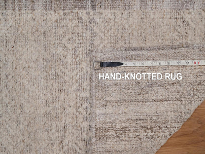 Brown 2'0" x 3'1" Modern and Contemporary Hand knotted Wool Rug - Sku: O092237