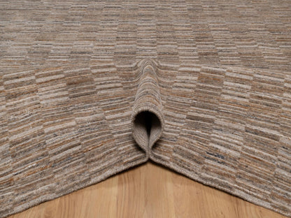 Brown 9'1" x 12'0" Modern and Contemporary Handloom Polyester Rug - Sku: O092238