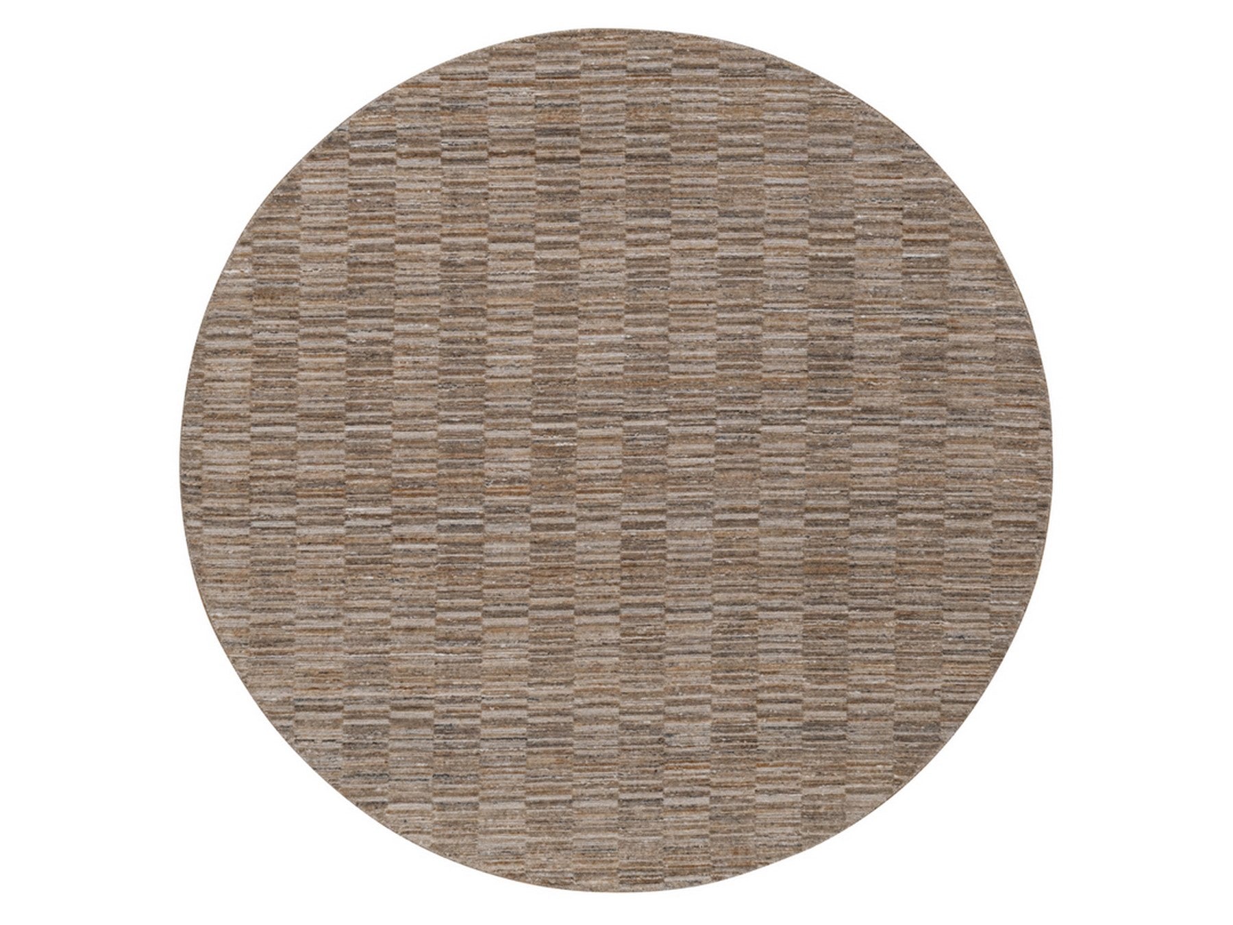 Brown 8'0" x 8'0" Modern and Contemporary Handloom Polyester Rug - Sku: O092239