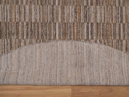 Brown 8'0" x 8'0" Modern and Contemporary Handloom Polyester Rug - Sku: O092239