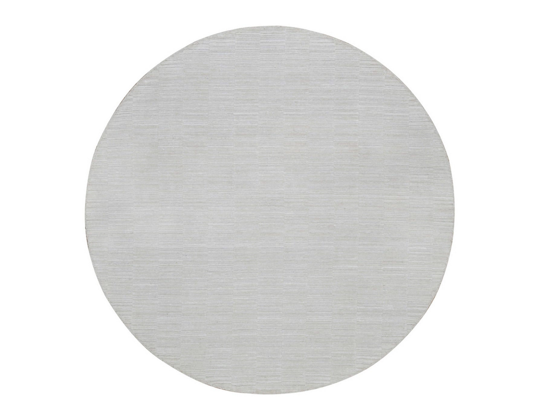 Ivory 6'0" x 6'0" Modern and Contemporary Handloom Polyester Rug - Sku: O092241