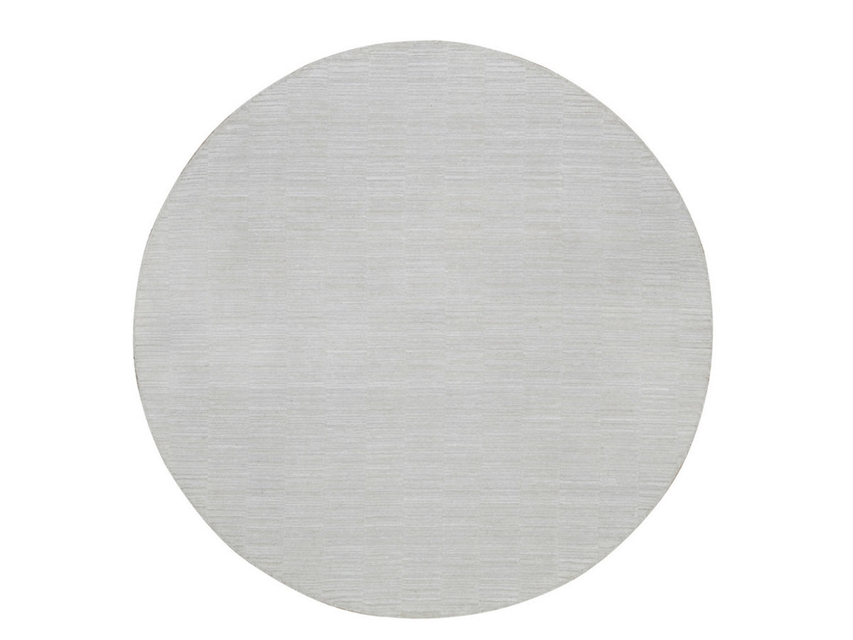 Modern / Contemporary hand-knotted polyester rug in Ivory, 6' x 6' — SKU O092241