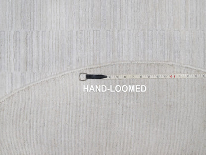 Modern / Contemporary hand-knotted polyester rug in Ivory, 6' x 6' — SKU O092241 (view 8)