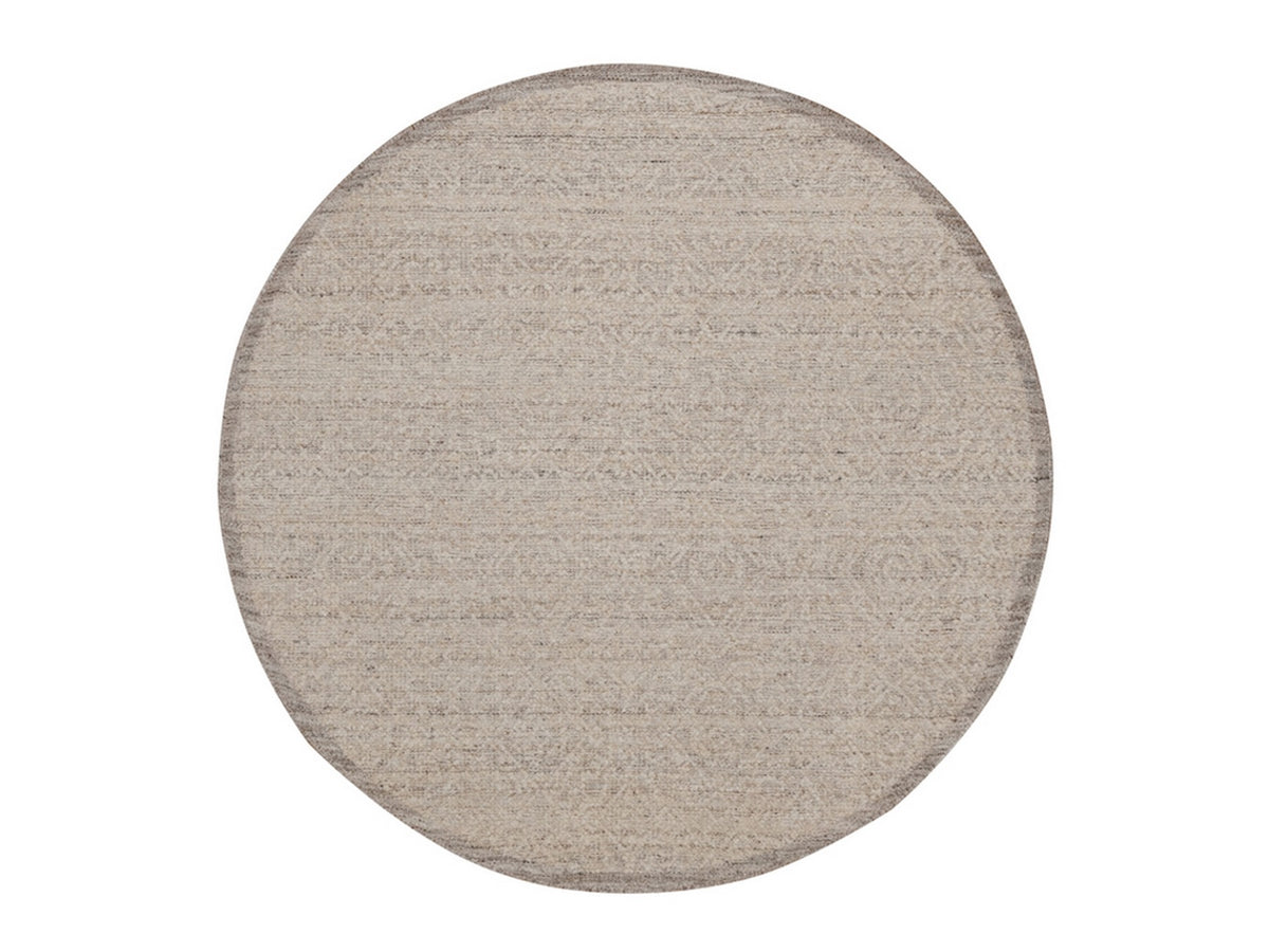 Modern / Contemporary hand-knotted wool rug in Brown, 5'10" x 5'10" — SKU O092245