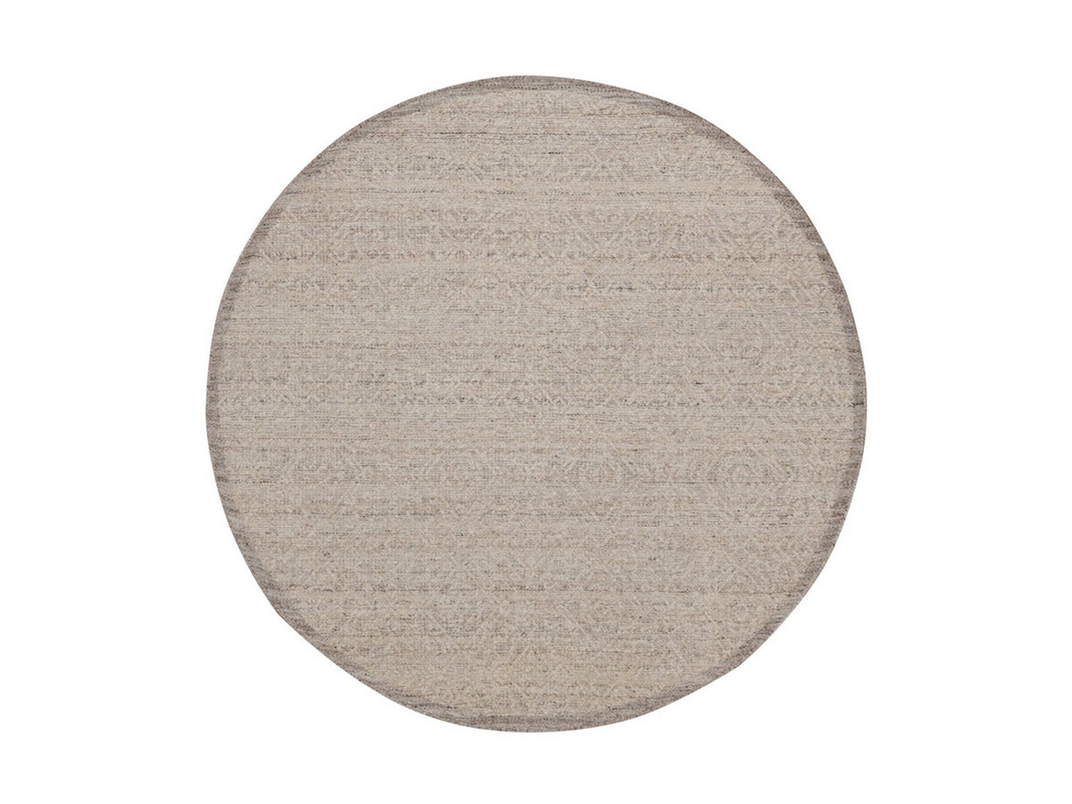 Modern / Contemporary hand-knotted wool rug in Brown, 5'11" x 5'11" — SKU O092246